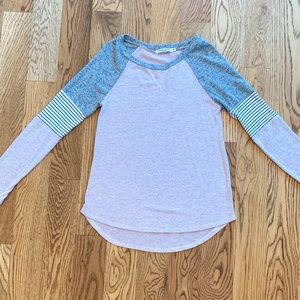 Pink and Grey Light Weight Sweater